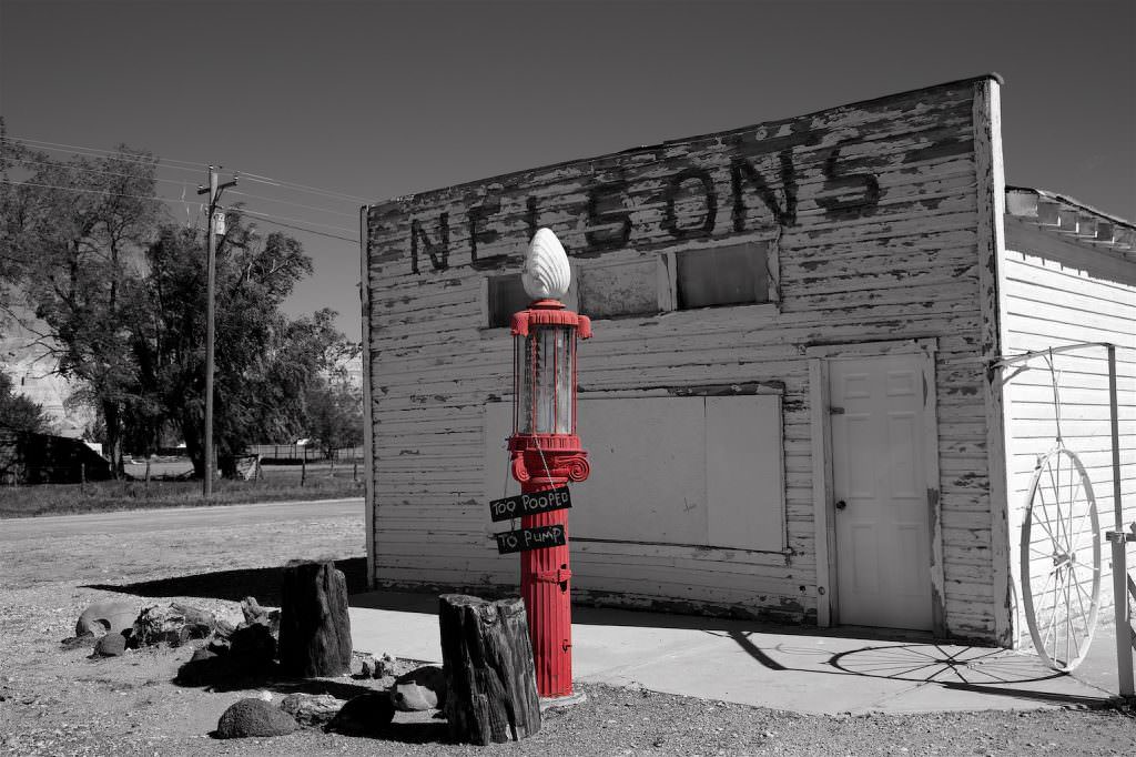 Nelsons, Tankstelle, Utah, Cottonwood Canyon Road